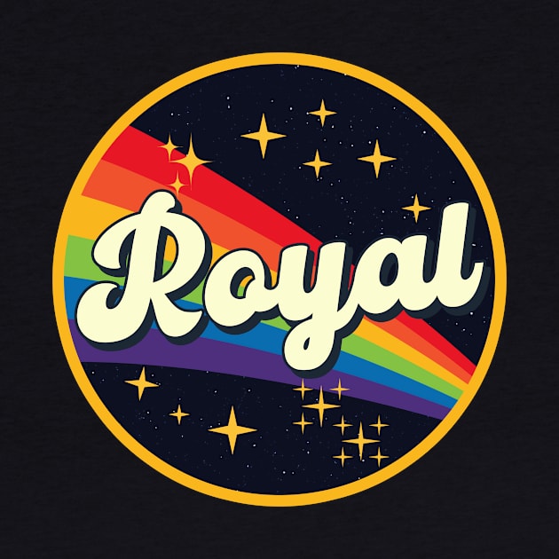 Royal // Rainbow In Space Vintage Style by LMW Art